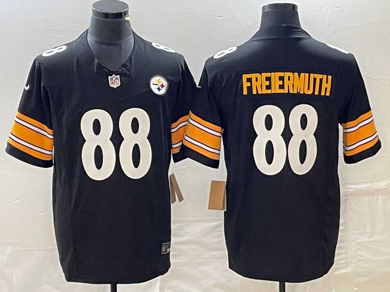 Men%27s Pittsburgh Steelers #88 Pat Freiermuth Black 2023 FUSE Vapor Limited Stitched Jersey